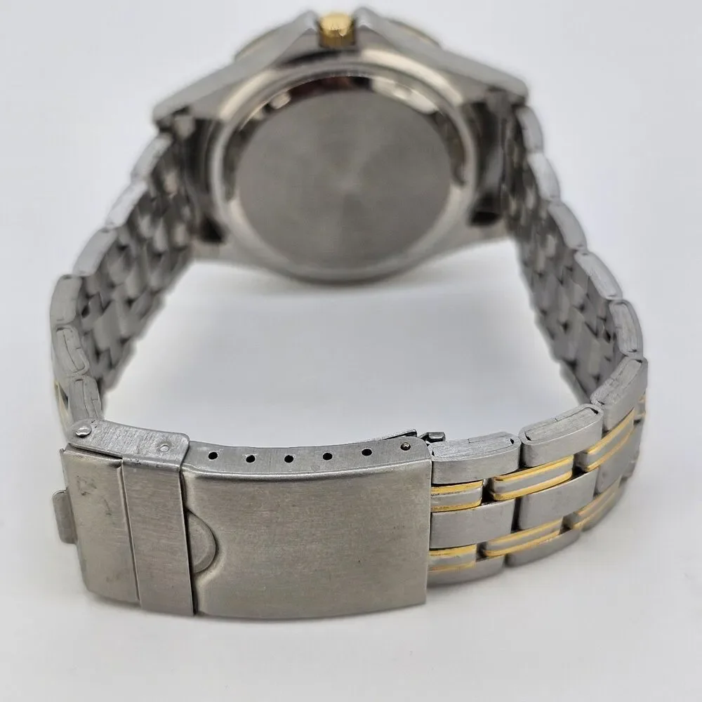 Men’s Sport America Watch 39MM White Dial Date Gold Gray Band 7.5